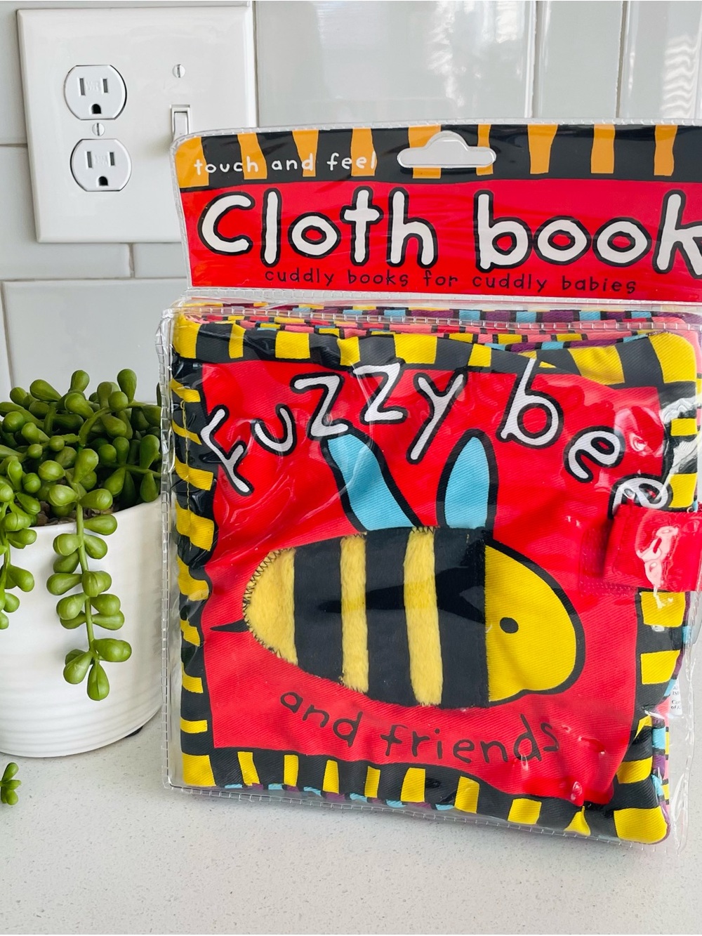 New Vintage Fuzzy Bee cloth book